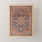 Antique Persian Tabriz Rust Red & Blue Mini Art Print Gallery Image 1