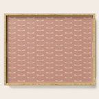 Dragonfly Pattern VI Neutral Rose Serving Tray Gallery Image 1