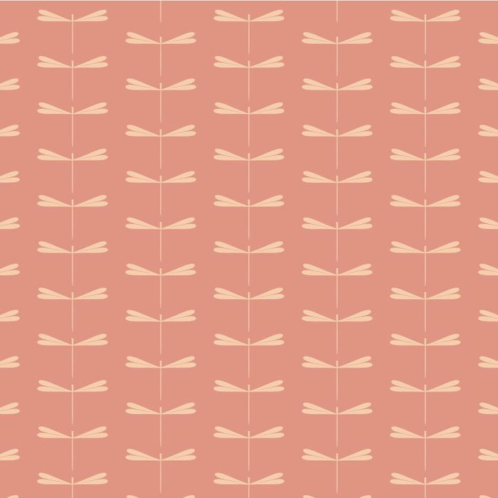 Dragonfly Pattern VI Neutral Rose Coffee Mug Gallery Image 2