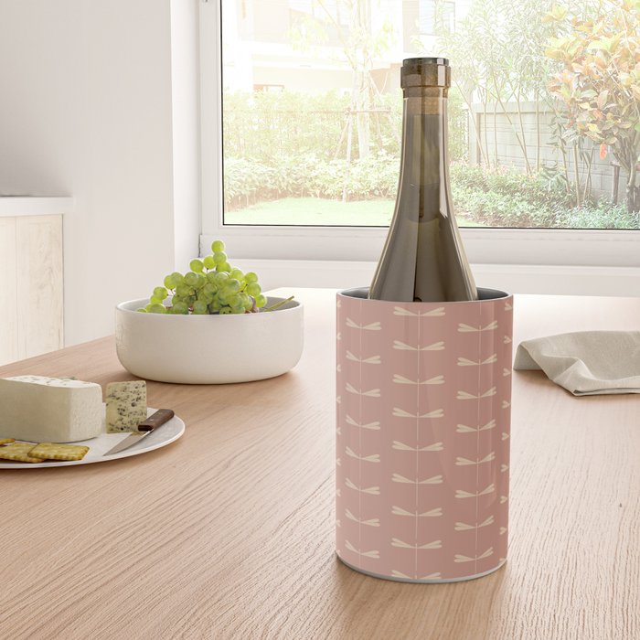 Dragonfly Pattern VI Neutral Rose Wine Chiller Gallery Image 4