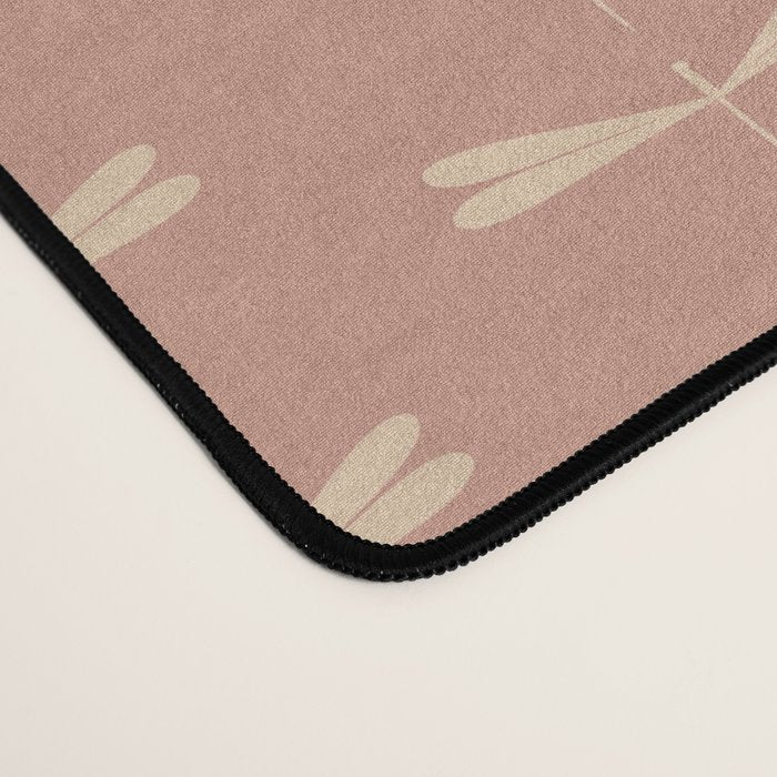 Dragonfly Pattern VI Neutral Rose Desk Mat Gallery Image 4