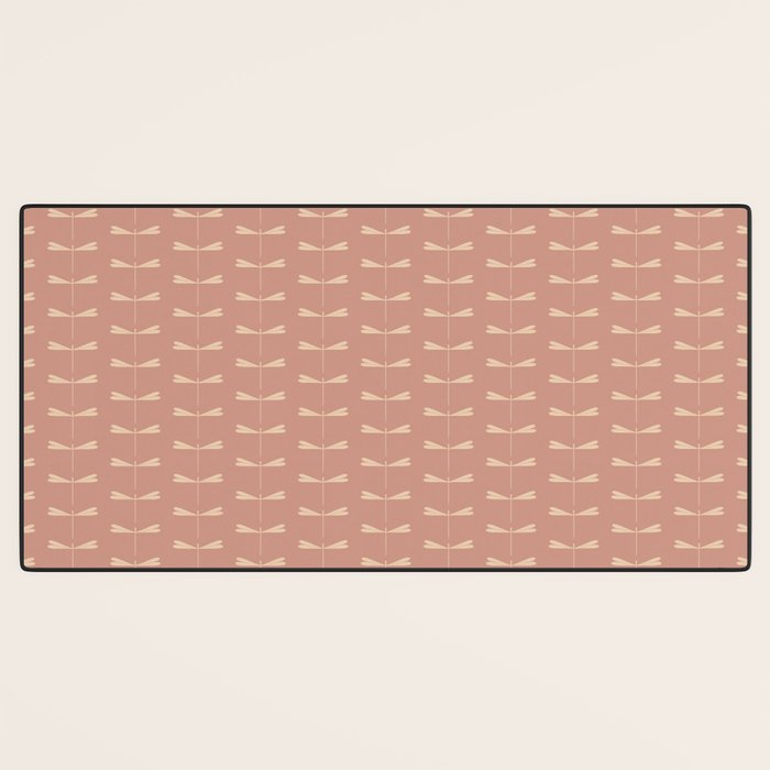 Dragonfly Pattern VI Neutral Rose Desk Mat Gallery Image 3