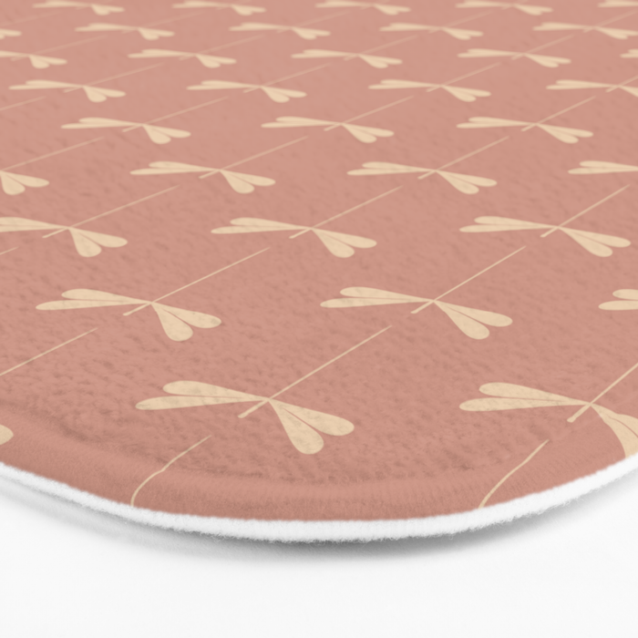 Dragonfly Pattern VI Neutral Rose Bath Mat Gallery Image 3