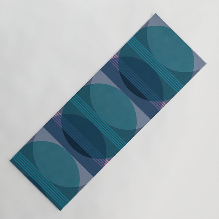 Abstraction_BLUE_LANDSCAPE_MOONLIGHT_NATURE_POP_ART_)521A Yoga Mat Gallery Image 1