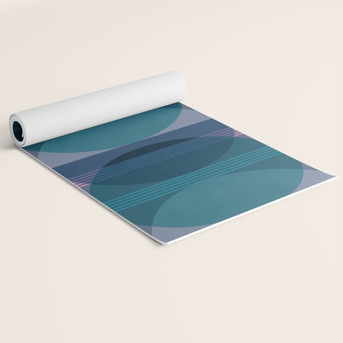 Abstraction_BLUE_LANDSCAPE_MOONLIGHT_NATURE_POP_ART_)521A Yoga Mat Gallery Image 2