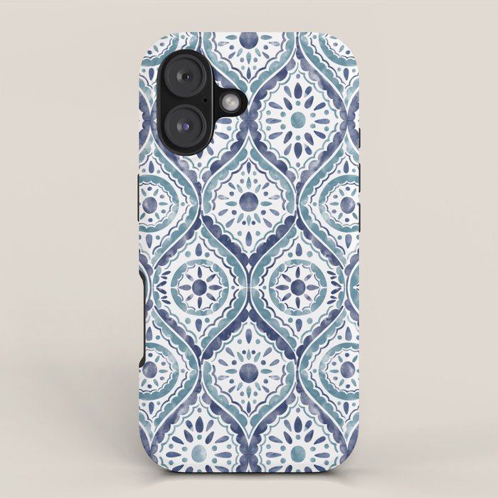 Azure Medallion Motif iPhone Case Gallery Image 1