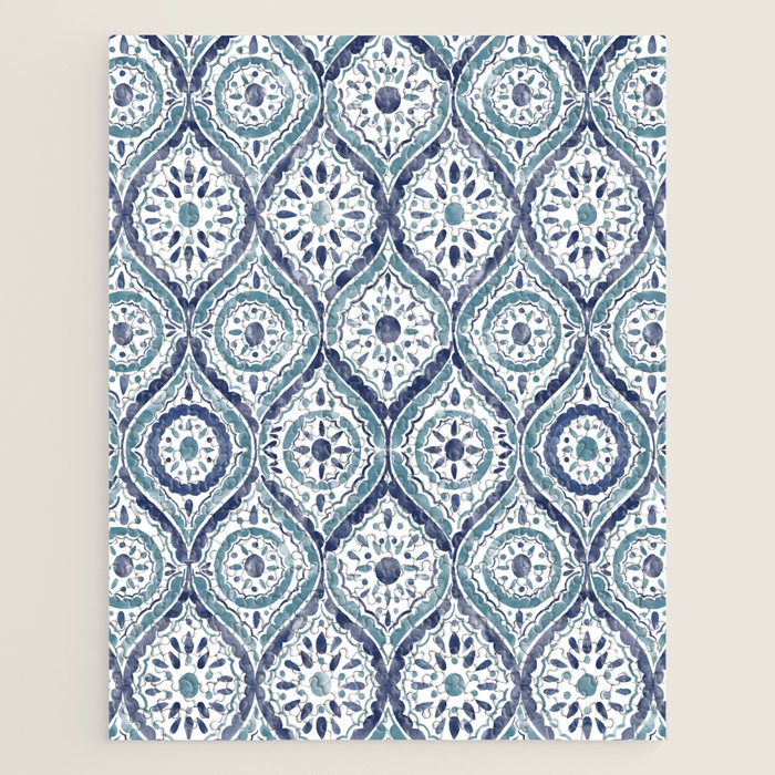 Azure Medallion Motif Jigsaw Puzzle Gallery Image 1
