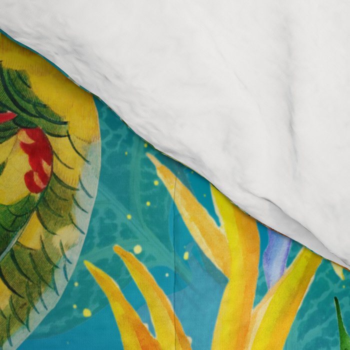 Vintage & Shabby Chic - Hot Exotic Tropical Birds Jungle Comforter Gallery Image 4