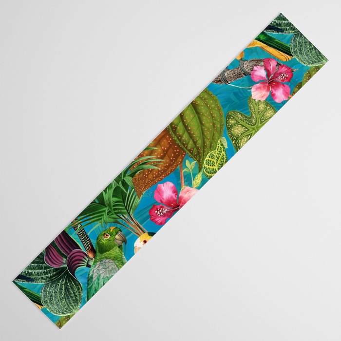 Vintage & Shabby Chic - Hot Exotic Tropical Birds Jungle Table Runner Gallery Image 3