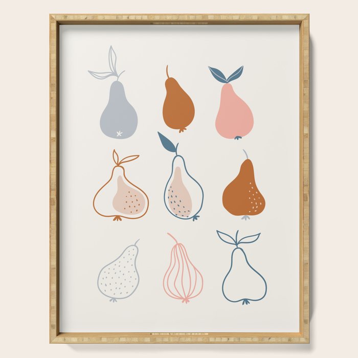 Pears in Scandinavian style Serving Tray Gallery Image 1