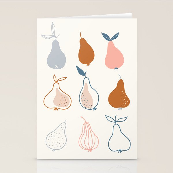 Pears in Scandinavian style Stationery Card Gallery Image 1