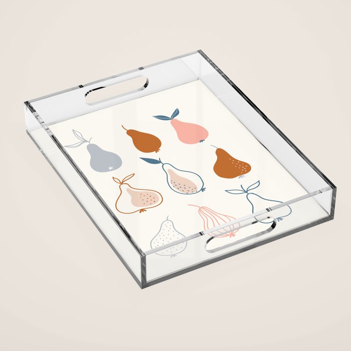 Pears in Scandinavian style Acrylic Tray Gallery Image 1