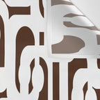 Mid Century Modern Loops Brown and White Retro Contemporary Pattern Wall Tapestry Gallery Image 3