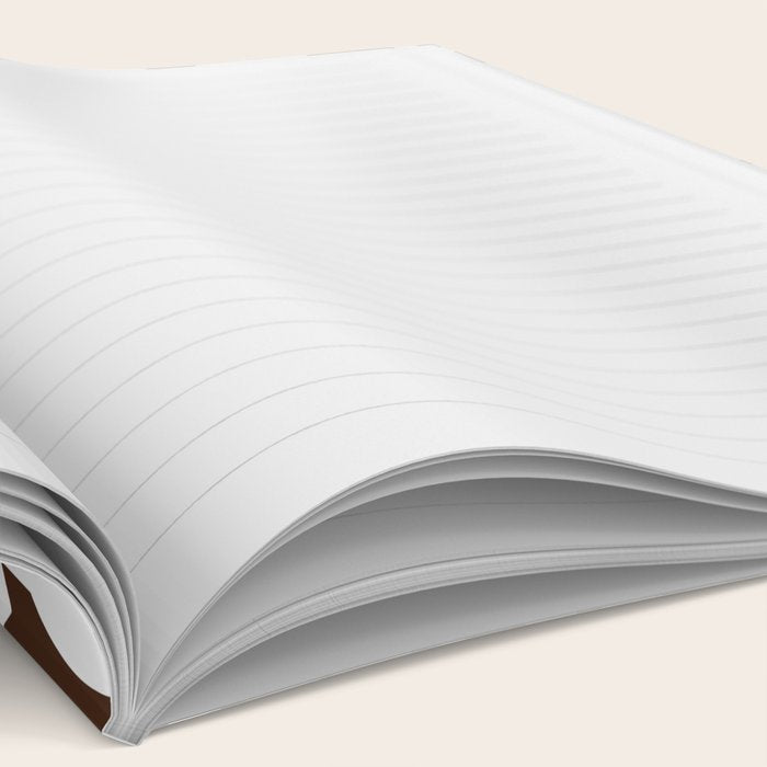Mid Century Modern Loops Brown and White Retro Contemporary Pattern Notebook Gallery Image 2