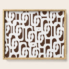 Mid Century Modern Loops Brown and White Retro Contemporary Pattern Serving Tray Gallery Image 1