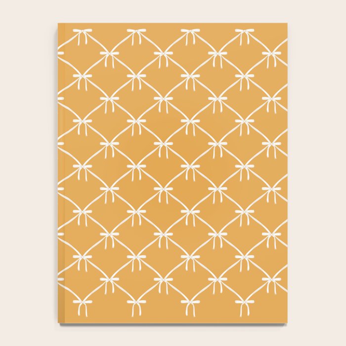 Bows & Ribbons Pattern XIX Peach Orange Notebook Gallery Image 4