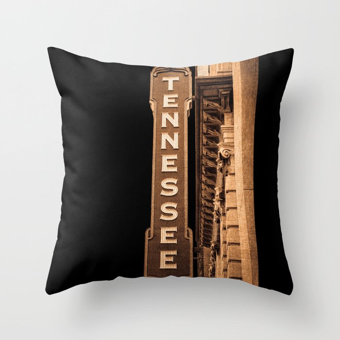 Tennessee Sign No. 2 Photography Throw Pillow Gallery Image 1