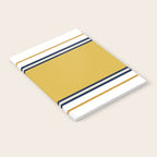 Wide and Thin Stripes Color Block Pattern in Mustard Yellow, Navy Blue, Ivory, and White Notebook Gallery Image 2