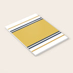 Wide and Thin Stripes Color Block Pattern in Mustard Yellow, Navy Blue, Ivory, and White Notebook Gallery Image 3