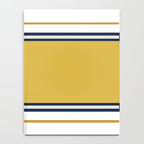 Wide and Thin Stripes Color Block Pattern in Mustard Yellow, Navy Blue, Ivory, and White Notebook Gallery Image 4