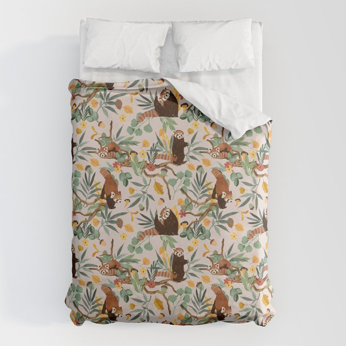 RED PANDAS IN WILD NATURE 10 Duvet Cover Gallery Image 1