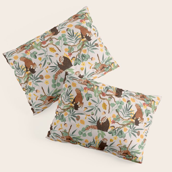 RED PANDAS IN WILD NATURE 10 Pillow Sham Gallery Image 1