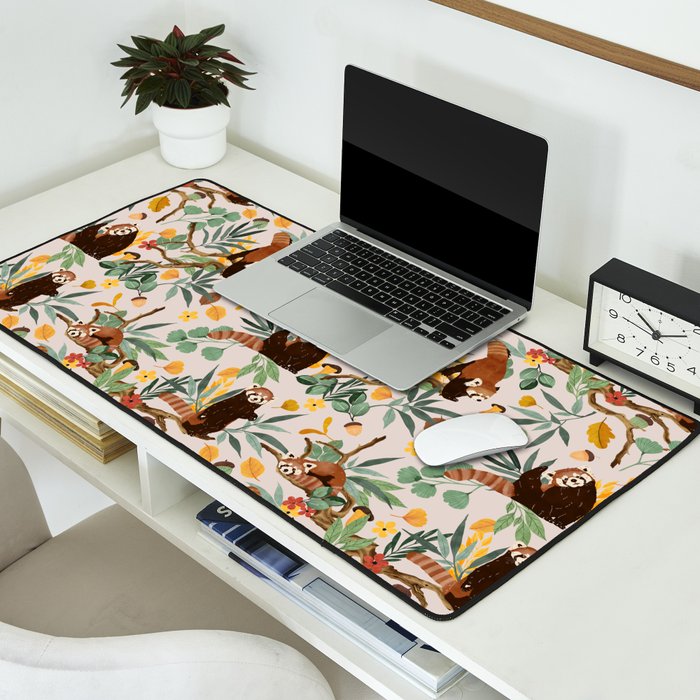 RED PANDAS IN WILD NATURE 10 Desk Mat Gallery Image 2