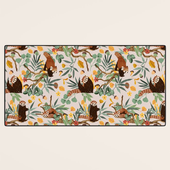 RED PANDAS IN WILD NATURE 10 Desk Mat Gallery Image 3