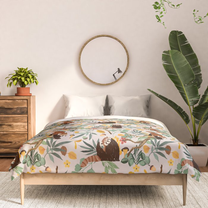 RED PANDAS IN WILD NATURE 10 Comforter Gallery Image 3