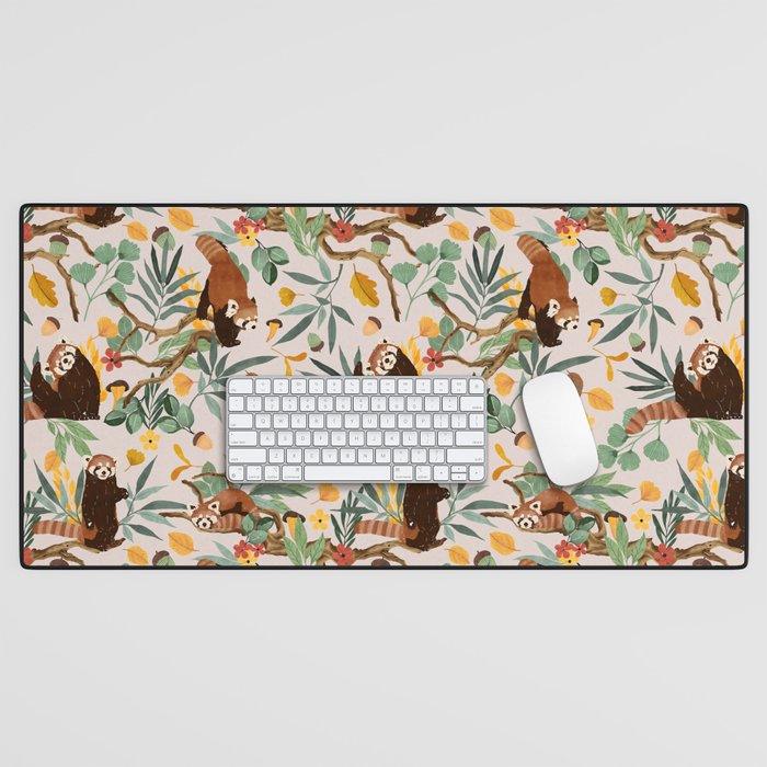 RED PANDAS IN WILD NATURE 10 Desk Mat Gallery Image 1