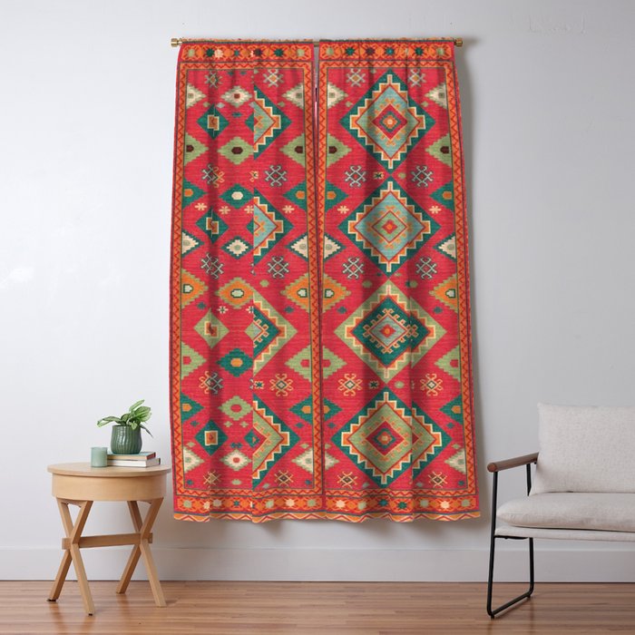 Moroccan Berber Kilim Pattern Window Curtain Gallery Image 5
