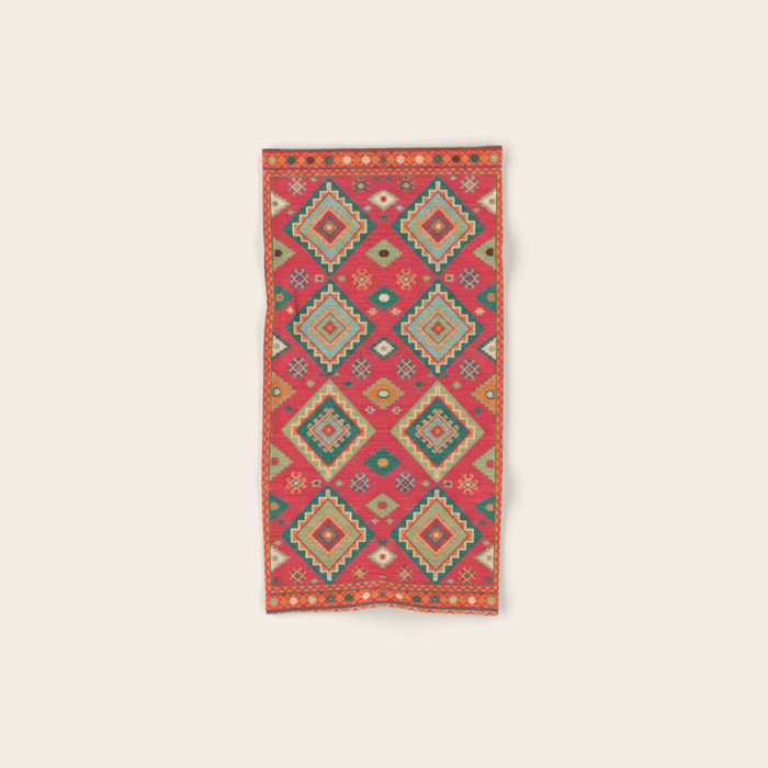 Moroccan Berber Kilim Pattern Bath Towel Gallery Image 1