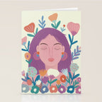 Dream Portrait/ spring flowers  Stationery Card Gallery Image 2