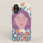 Dream Portrait/ spring flowers  iPhone Case Gallery Image 1