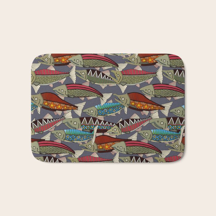 Alaskan salmon dusk Bath Mat Gallery Image 1