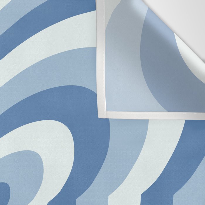 Retro 70s Butterfly in Ocean Blue Wall Tapestry Gallery Image 3