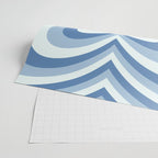 Retro 70s Butterfly in Ocean Blue Wrapping Paper Gallery Image 2