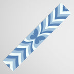 Retro 70s Butterfly in Ocean Blue Table Runner Gallery Image 3