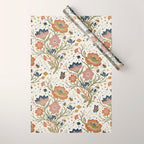 Boho Floral Galaxy Garden Wrapping Paper Gallery Image 1