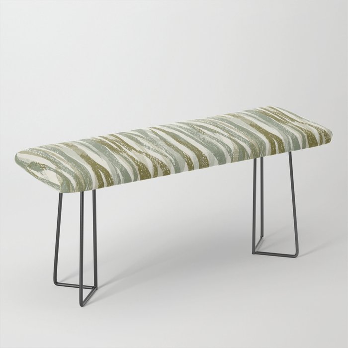 Wildlife Safari animal print green Bench Gallery Image 1