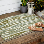 Wildlife Safari animal print green Outdoor Rug Gallery Image 2
