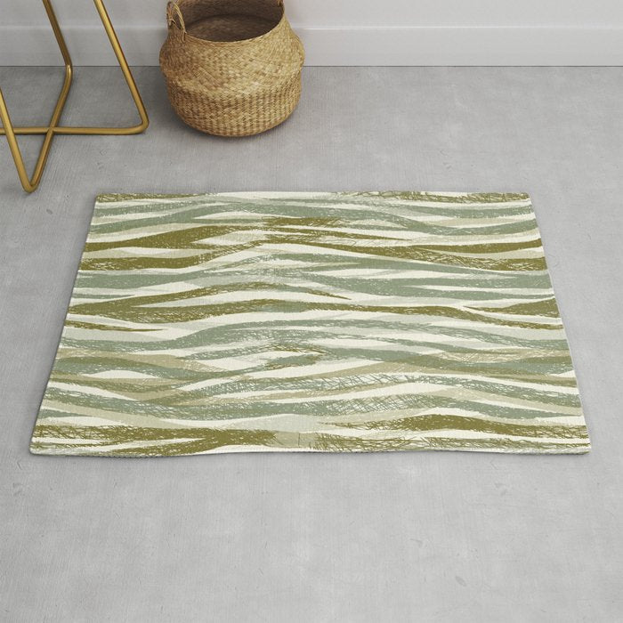 Wildlife Safari animal print green Rug Gallery Image 1