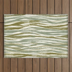 Wildlife Safari animal print green Outdoor Rug Gallery Image 1