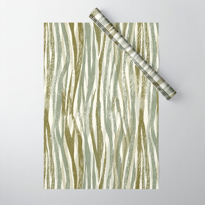 Wildlife Safari animal print green Wrapping Paper Gallery Image 1