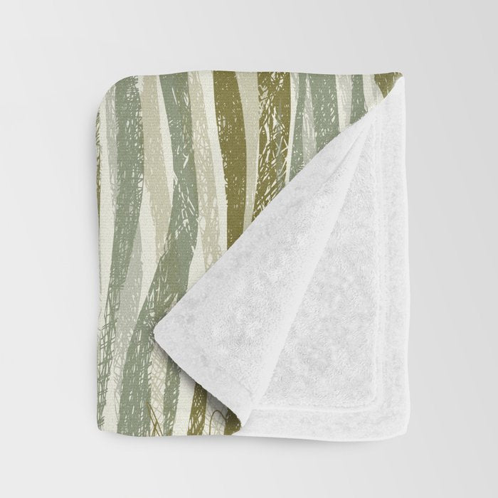 Wildlife Safari animal print green Throw Blanket Gallery Image 3