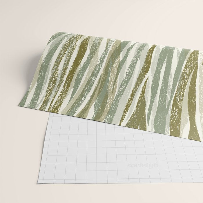 Wildlife Safari animal print green Wrapping Paper Gallery Image 2