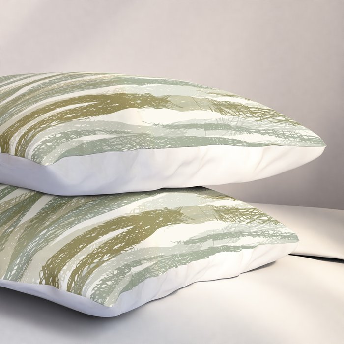 Wildlife Safari animal print green Pillow Sham Gallery Image 3