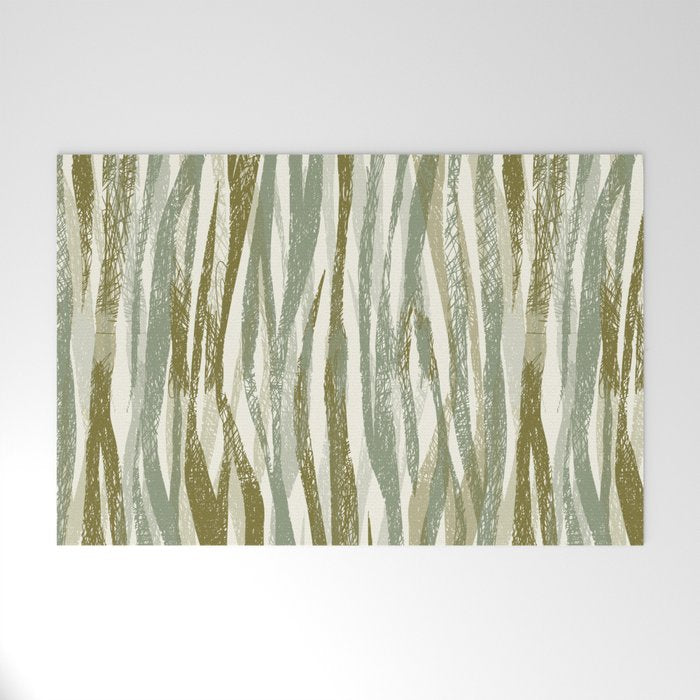 Wildlife Safari animal print green Welcome Mat Gallery Image 1