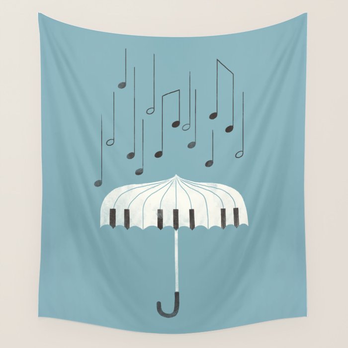 Singing in the rain Wall Tapestry Gallery Image 4