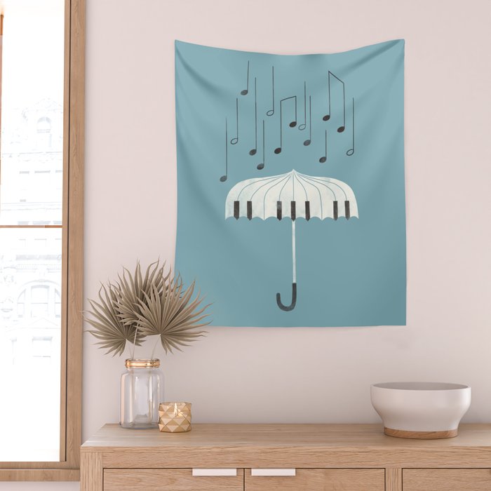 Singing in the rain Wall Tapestry Gallery Image 2